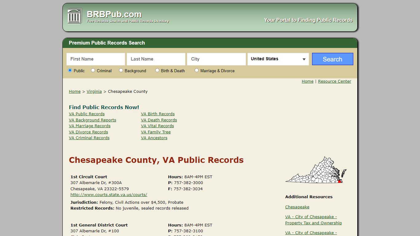 Chesapeake County Public Records | Search Virginia ...